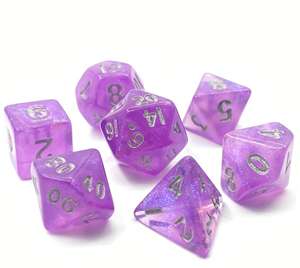 Mini 7 piezas DND fantasía colorido COC juego de mesa Mini acrílico poliédrico hueco dados corriendo grupo fantasía forma - Product Image 1