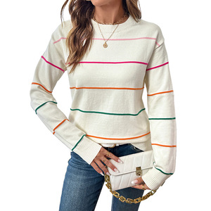 Nouvelle Arrivée Pull Long en Dentelle Douce pour Femme Automne, Coupe Ajustée, Manches Classiques, Tricot Plat et Logo Avant - Product Image 3
