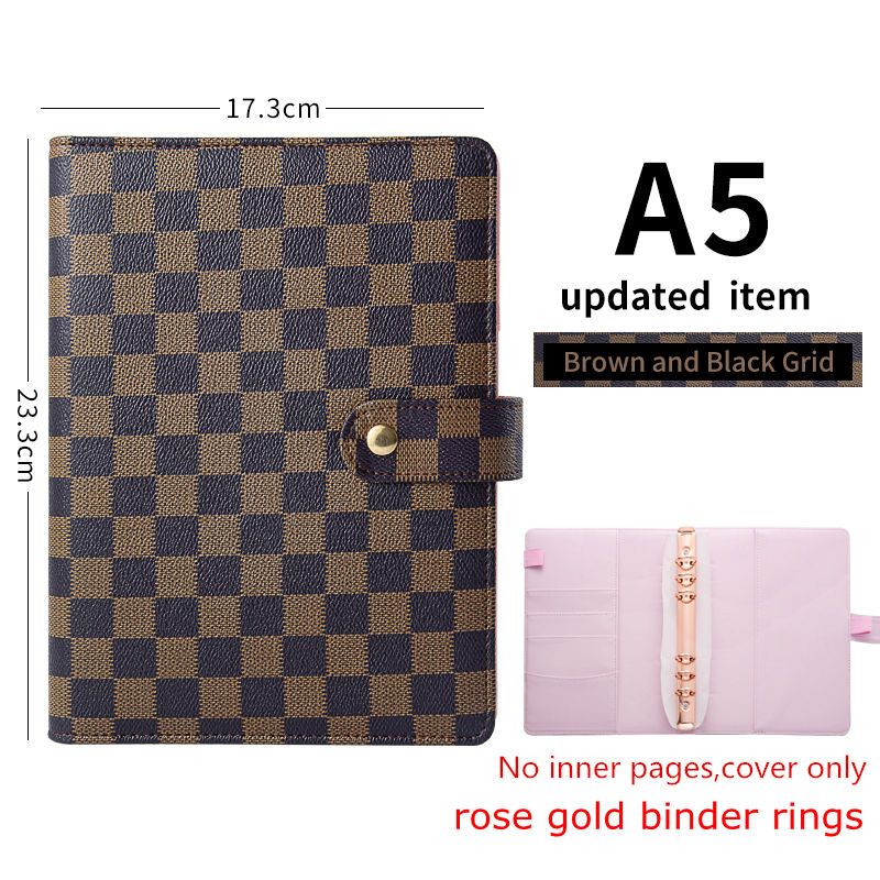 Raccoglitore A5 marrone + rosa + oro rosa