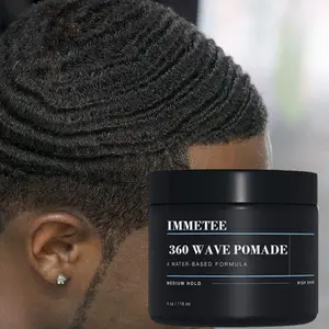 Saç şekillendirici jöle para para el cabello Private Label özel 360 stilleri dalga Pomade ekstra tutun firma saç şekillendirici pomad erkekler için