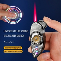 Briquet coupe-vent en métal de qualité supérieure avec logo personnalisé OEM, design Angel Eye, flamme simple, élégant, idéal comme cadeau