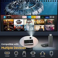 H3 Android Smart Projector 720P Optique 1080P Décodage Haute Lumen Sortie BT WiFi Stockage Généreux Opération De Mise Au Point Manuelle