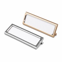 Support de cube d'étiquette de prix en métal or/argent/noir avec insertion de papier imprimé étanche chiffres durables pour l'affichage au détail de vêtements