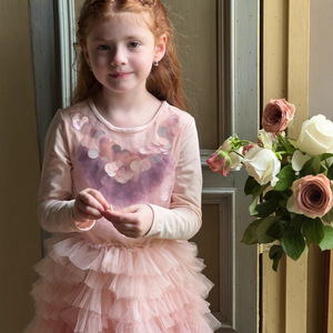 Vestido <span class=keywords><strong>de</strong></span> Princesa con Lentejuelas y Malla <span class=keywords><strong>TUTU</strong></span> <span class=keywords><strong>de</strong></span> Manga Larga para Niñas, Colección Otoño 25 <span class=keywords><strong>de</strong></span> Orange Music, Hecho a Mano, Falda <span class=keywords><strong>de</strong></span> Pastel <span class=keywords><strong>de</strong></span> Cumpleaños, Poliéster y Algodón - Product Image 3