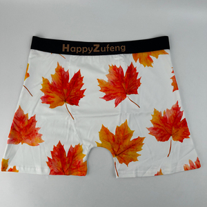 Boxer da uomo con Logo personalizzato biancheria intima <span class=keywords><strong>Super</strong></span> confortevole e <span class=keywords><strong>Sexy</strong></span> tessuto bianco bianco per sublimazione a maglia con Logo in vita - Product Image 5