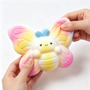 Juguete Antiestrés Extra Grande con Diseño de Mariposa y Pata de Gato, Relleno de TPR, Compresión Lenta para Aliviar el Estrés - Product Image 3
