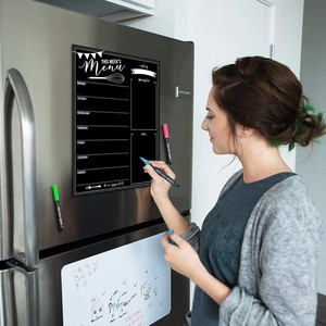 <span class=keywords><strong>Pizarra</strong></span> Magnética de Borrado en Seco con Diseño Personalizado, Planificador de Comidas <span class=keywords><strong>Semanal</strong></span> Reutilizable, <span class=keywords><strong>Pizarra</strong></span> y Bloc de Notas para la Lista de Compras - Product Image 2