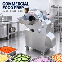 Commerciële machine voor het snijden van zachte fruitblokjes met meerdere snijgroottes voor de verwerking van tomaten, aardbeien, ananas en appels