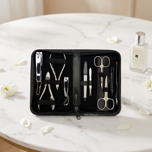 Ensemble de manucure et pédicure luxueux en acier inoxydable 14 pièces, kit de soins de beauté pour homme et femme 10 pièces, fabriqué en Chine - Product Image 3