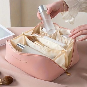 Rose Of No Mans Land Cosmetic Bag Multi Layered Travel Toiletry <b>Case</b> Portable <b>Makeup</b> Storage Organizer Brown - Product Image 3