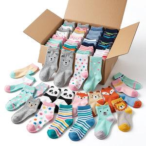 Paquete Económico de Calcetines para Niños, Tobilleros, Cortos, Surtidos con Diseños de Animales, Frutas y Rayas, para Niños y Niñas, Venta al Por Mayor, 99999 Piezas - Product Image 2