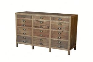 Cómoda de Madera Maciza Reciclada Estilo Vintage HL555, Mueble de Estilo Antiguo para Cocina y Comedor - Product Image 3