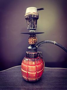 Shisha Hookah artesanal de resina que cambia de Color LED con técnica de espejo Diseño de <span class=keywords><strong>Granada</strong></span> Barra única Shisha Hookah - Product Image 3