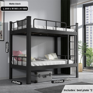 Cama Doble Moderna y Sencilla <span class=keywords><strong>de</strong></span> Hierro Forjado 2025, Ecológica, Modular, Resistente, <span class=keywords><strong>de</strong></span> Acero, con Escaleras, para Dormitorio, Sala <span class=keywords><strong>de</strong></span> Estar - Product Image 5