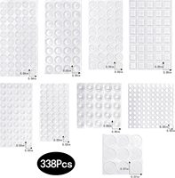 Patins antidérapants en caoutchouc de silicone transparent, points hémisphériques en caoutchouc de silicone transparent 6*2 mm, embouts de protection pour meubles