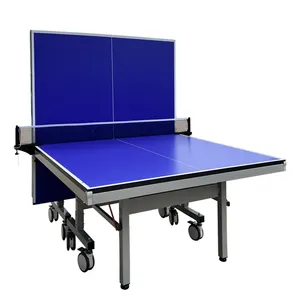 공장 도매 표준 크기 접이식 실내 25mm 두께 보드 전문 훈련용 탁구 테이블