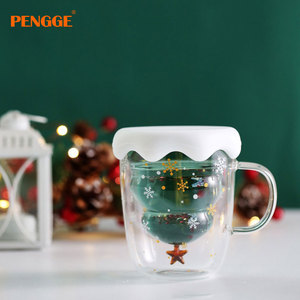 Simple Halloween Navidad obsequios empuñadura taza de té de cristal Linda taza de café caja de regalo para niñas - Product Image 2