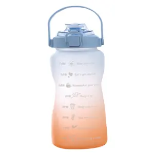 2000ml/3000ml/3800ML超大容量塑料水瓶批发健身房健身瓶带时间标记