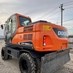 Coche cuasi nuevo Corea del Sur Doosan DH150 excavadora usada alta calidad precio bajo excavadora de ruedas Doosan dh150w para la venta - Product Image 1