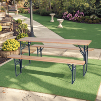Banquets et mariages modernes d'hôtel Ensembles de table à manger pliables de restaurant Bancs en bois durables de vente en gros d'usine pour l'usage de parc