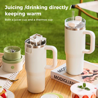Tasse à jus sans fil pour smoothies Mini Blender Portable pour la maison et le voyage Blender à piles Blender à jus en acier inoxydable