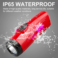 Senter LED Mini USB Portabel Isi Ulang Plastik Tahan Air IP65 Mode Cahaya Bulan 20-35 Lumens Jarak Sinar 200-300M