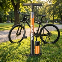 Pompe à main pour pneu de vélo 160 Psi, portable, en alliage d'aluminium, pour VTT, vélo de route