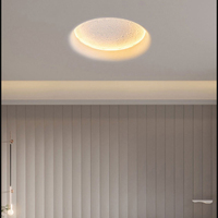 Lampe murale décorative moderne de luxe léger, en plâtre artistique, pour mur de fond, design lune créatif, pour chambre à coucher et chevet