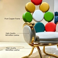 Fauteuil d'appoint portable en forme de serpent, structure en cuivre pur, revêtement en cuir microfibre, résistant à l'eau, canapé simple de luxe pour salon