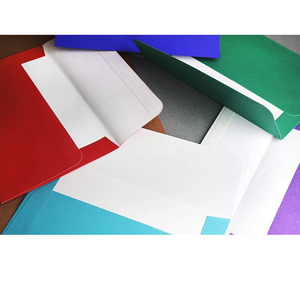 Custom Logo Hot Stamp UV Coating Promotion Card Packaging Black Soft Special Paper file Envelope - Product Image 2