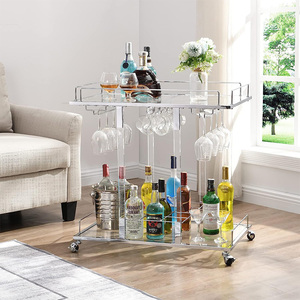 High Quality Acrylic and Metal Bar Cart Metal Wine Drink Service <strong>Trolley</strong> - Product Image 4