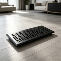 Nouvelle Ventilation Murale Rectangulaire WF 0412 PCP Noire 4 * 12 à Débit d'Air Réglable, Durable, Confortable et Silencieuse pour la Maison
