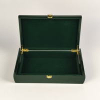 Boîte à chocolat en bois finition piano brillant avec date, fermeture à charnière dorée, doublure en velours, logo personnalisé pour l'Aïd Ramadan, emballage cadeau de luxe pour douceurs