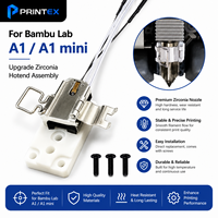 Printex untuk Bambu Lab A1/A1 Mini Hotend Assembly Upgrade Zirconia Ceramic Nozzle Heating Block Suhu Tinggi Suku Cadang Printer 3D