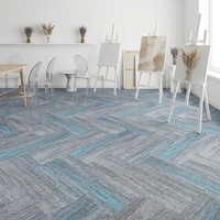 PP-Schlingenflor-Teppichfliesen mit PVC-Rücken, schönes Design, gewerbliche Büro-Teppichfliesen für Brandschutz