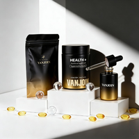 Bouteilles compte-gouttes en verre ambré noir de luxe pour capsules, 250 ml, avec sachets de transport, pour la nutrition nocturne, vente en gros