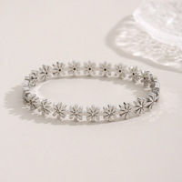 Gelang Rantai Titanium Merek Little Daisy FANKE untuk Wanita Desain Xia Xiaozhong Dekorasi Tangan untuk Acara Pesta Mewah Ringan