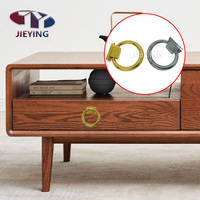 JIEYING anneau de couleur or en alliage de Zinc rond forme circulaire tiroir armoire tirer chaise canapé poignée porte frapper pour meubles