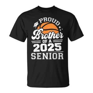 Camiseta para el orgulloso hermano de un graduado de baloncesto de 2025 - Product Image 1