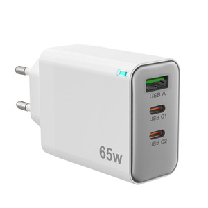 <span class=keywords><strong>Chargeur</strong></span> mural électrique TKT 1A+2C 65W à charge rapide PD GaN Tech <span class=keywords><strong>Type</strong></span>-<span class=keywords><strong>C</strong></span> avec affichage lumineux et protection OTP pour ordinateur portable et appareil photo - Product Image 1