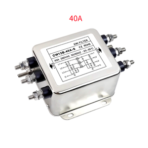 Filtro de energía trifásico de tres cables CW12B-10A/20A/30A/40A/50A/60A/70A/80A-S 380V CA tipo tornillo CW12B-10A-S CW12B-30A-S - Product Image 1