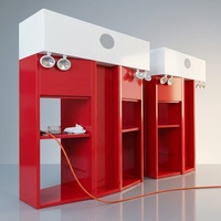 Îlot de sécurité d'urgence pour douches et stations de lavage des yeux d'urgence en milieu médical, hospitalier et scolaire, mobilier de laboratoire moderne