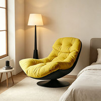 Chaise longue convertible moderne et réglable, écologique, rotation à 360 degrés, confortable, en cuir doux et agréable pour la peau, pour la chambre à coucher