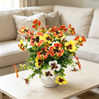 Fleurs artificielles de primula flexibles et nécessitant peu d'entretien pour mariage, fête, décoration intérieure, cadeaux de Noël, vente en gros de fleurs artificielles