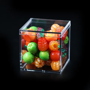 <span class=keywords><strong>Plexi</strong></span> Corporate Gifts <span class=keywords><strong>Cube</strong></span> 3X3X3 Inch Candy Favor Boxes 80mm Acrylique Cupcake Package Box - Product Image 1