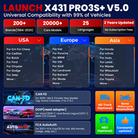 Escáner de Diagnóstico OBD2 LAUNCH X431 PRO3S+ V5.0, Control Bidireccional, Codificación ECU, CANFD DOIP para Autos de 12V