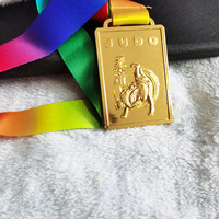 Venta al por mayor personalizado Japón Judo Metal Taekwondo medallas Campeonato competencia Premio Jujitsu Karate trofeos Jiu Jitsu Judo medalla