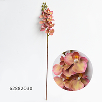 Orchidée Phalaenopsis artificielle 3D en latex, toucher réel, 7 têtes, tige de fleur d'orchidée pour la décoration de la maison et des mariages