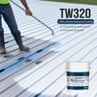 Revêtement imperméable liquide en caoutchouc de silicone pour toiture et terrasse, extra flexible, 30 ans, avec une haute résistance aux UV