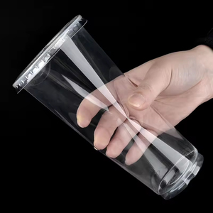 Cangkir Plastik PP sekali pakai berdinding tunggal 24oz dengan logo custom cetak UV, diameter 90mm, tutup minuman bening, food grade, 1-6 warna - Product Image 6